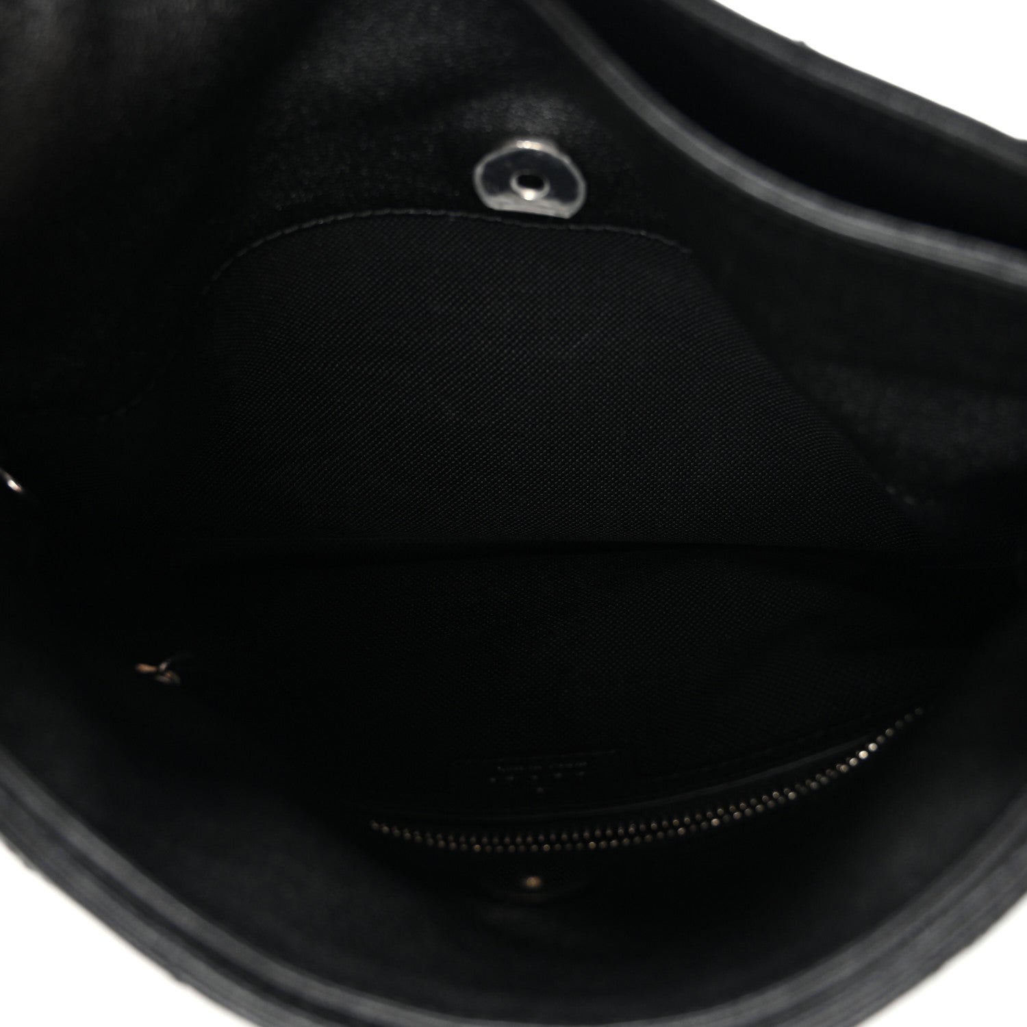 Sakai Be Green Calfskin Diagonal Stitched Small Blondie Tote  Black