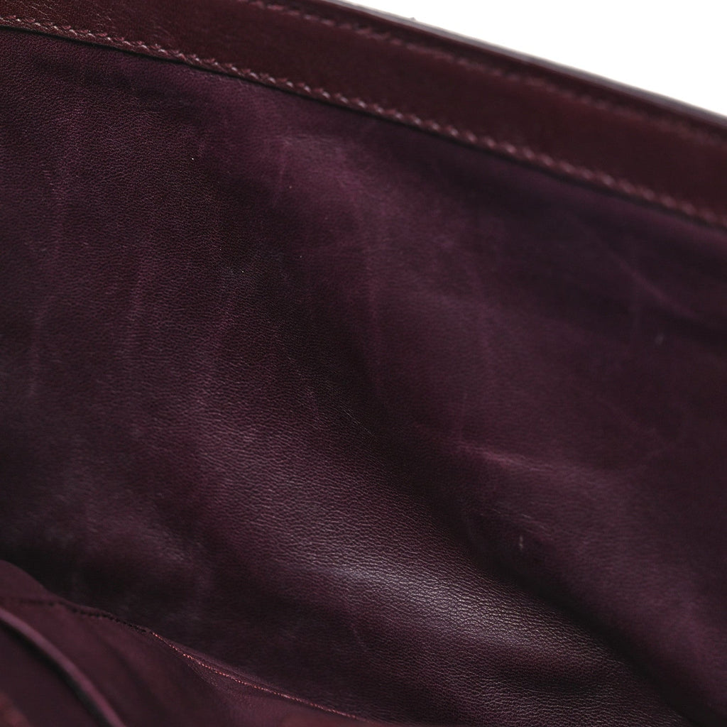 Snakeskin G Night Clutch Burgundy Black