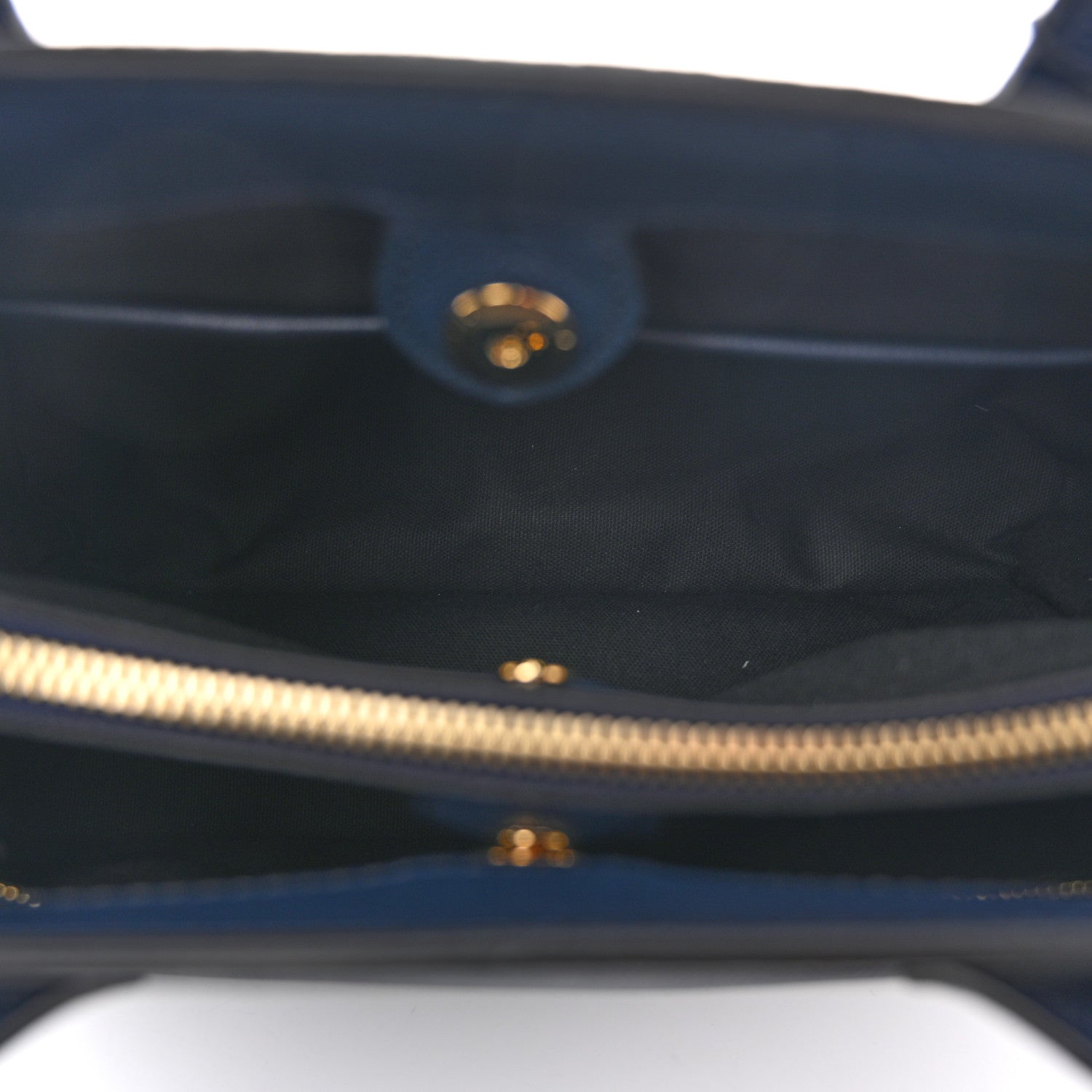 Derby Calfskin House Check Medium Banner Tote Ink Blue