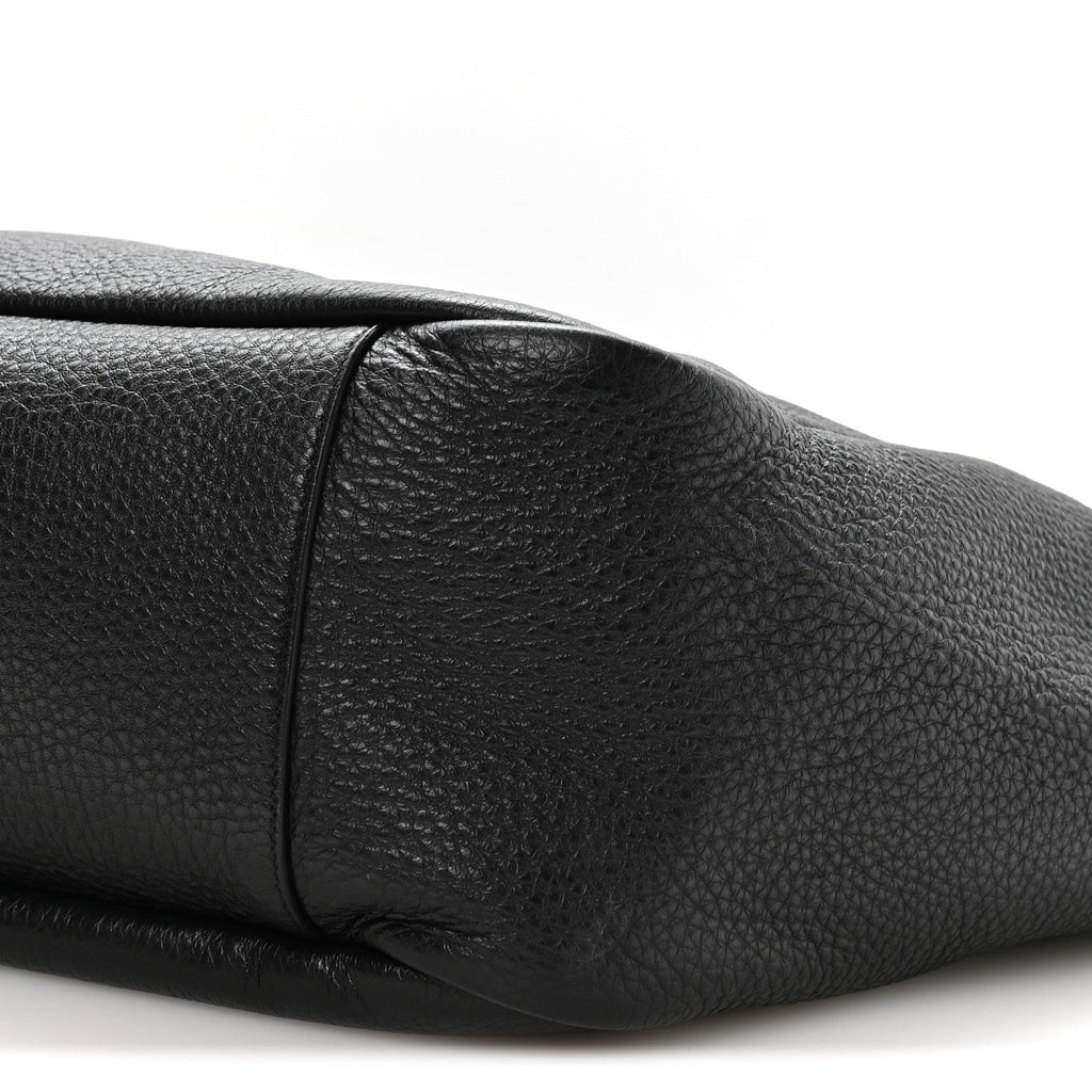 Grained Deerskin Bea Tote Black