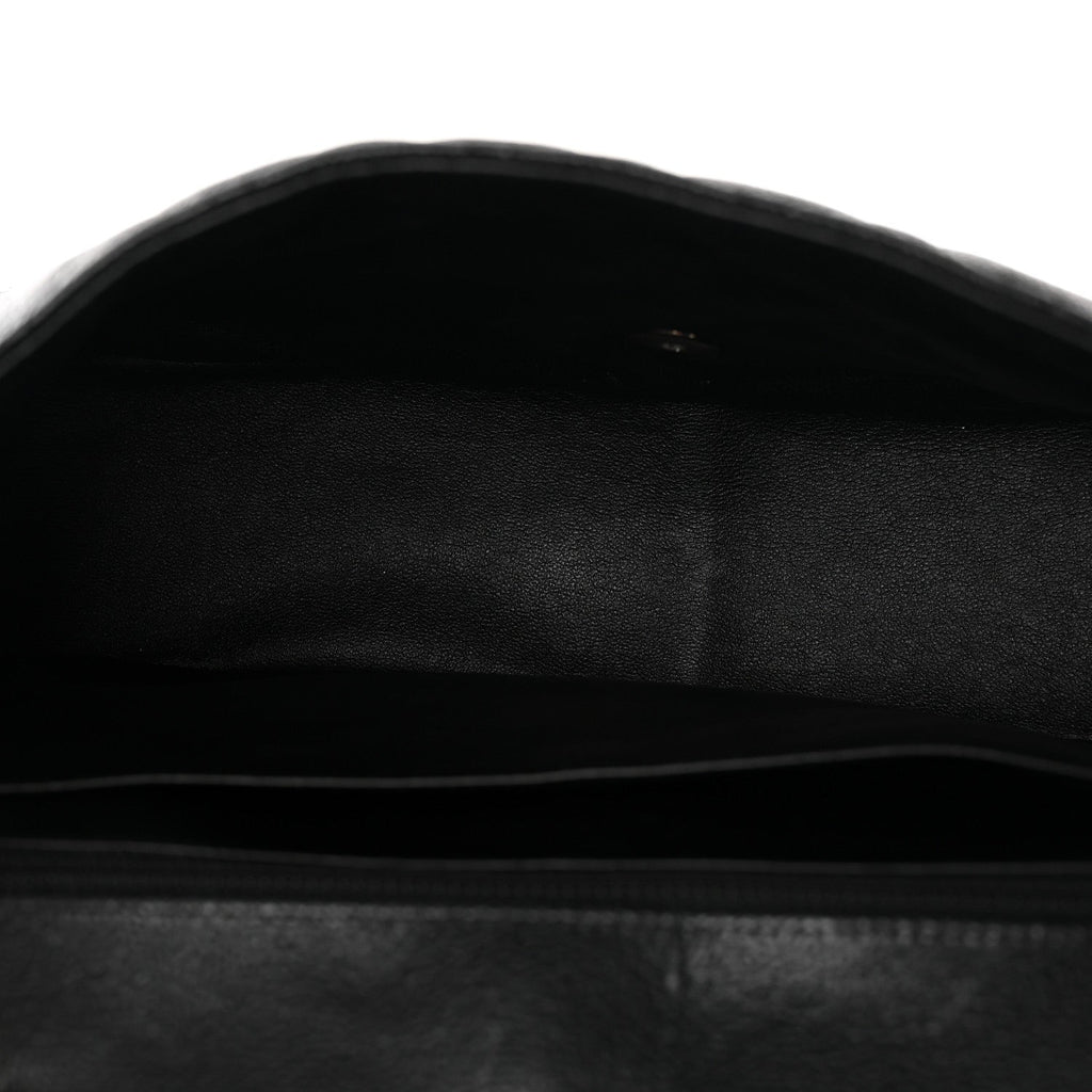 Caviar Quilted Jumbo Single Flap Black