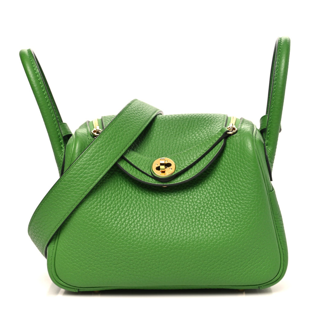 Taurillon Clemence Mini Lindy 20 Vert Yucca
