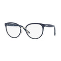 Valentino Eyeglasses Browline Full Rim, Blue Frame and Clear Demo Lens Lens VA10043010