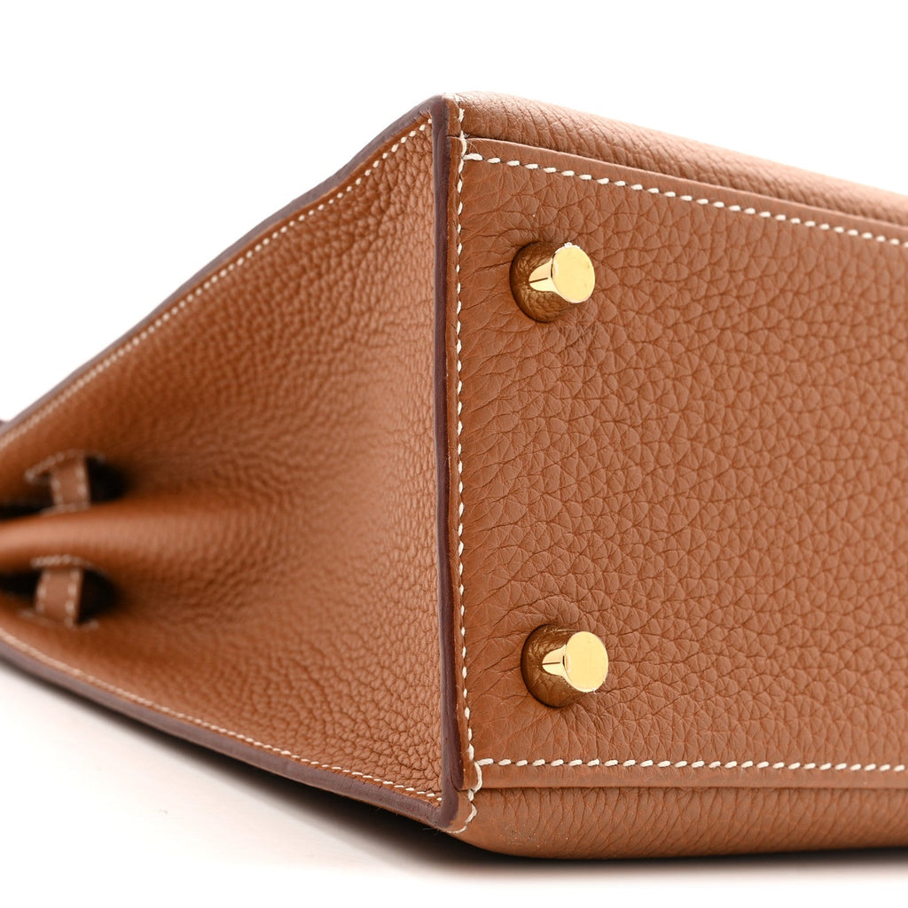 Togo Horseshoe Kelly Sellier 25 Gold Capucine