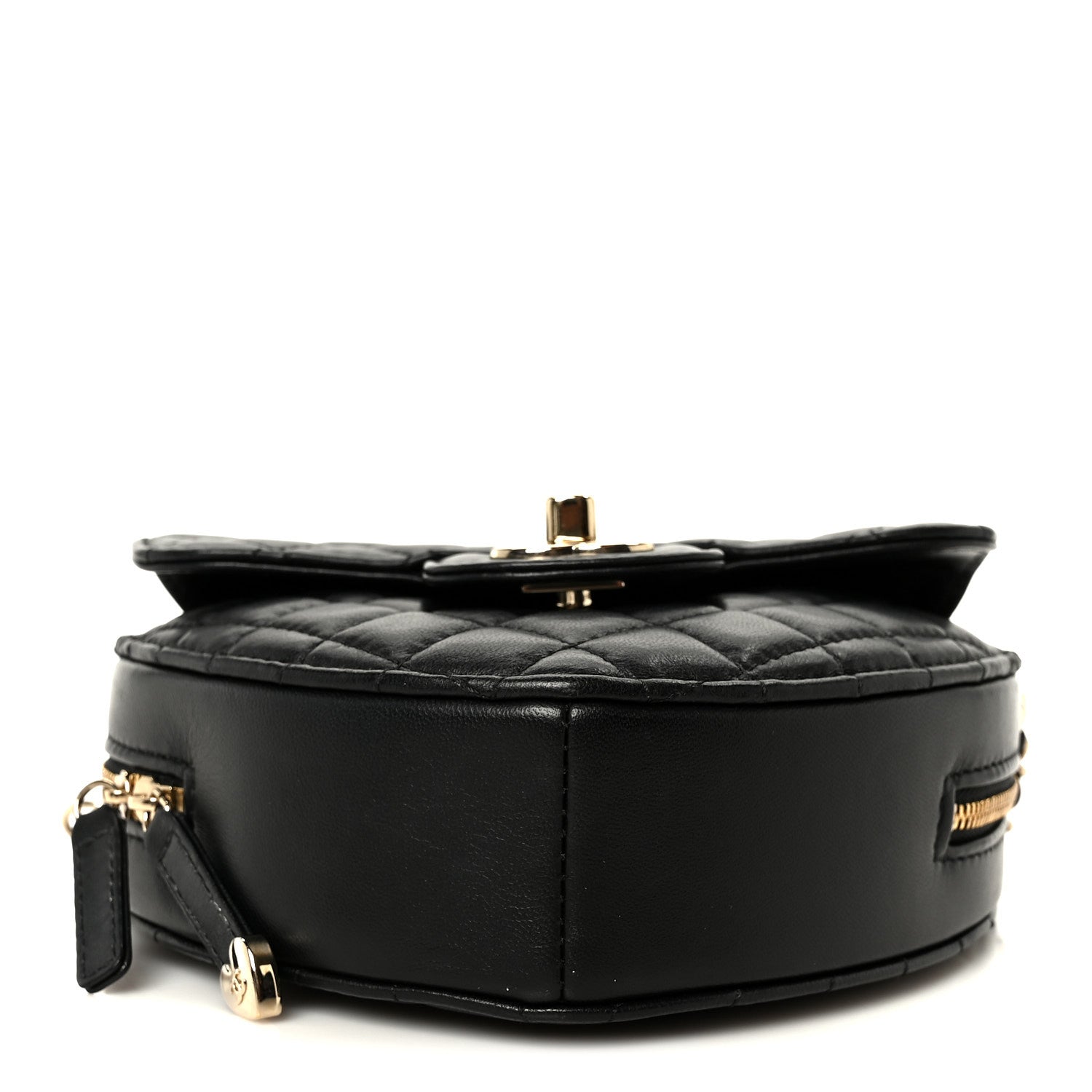 Lambskin Quilted CC In Love Heart Bag Black