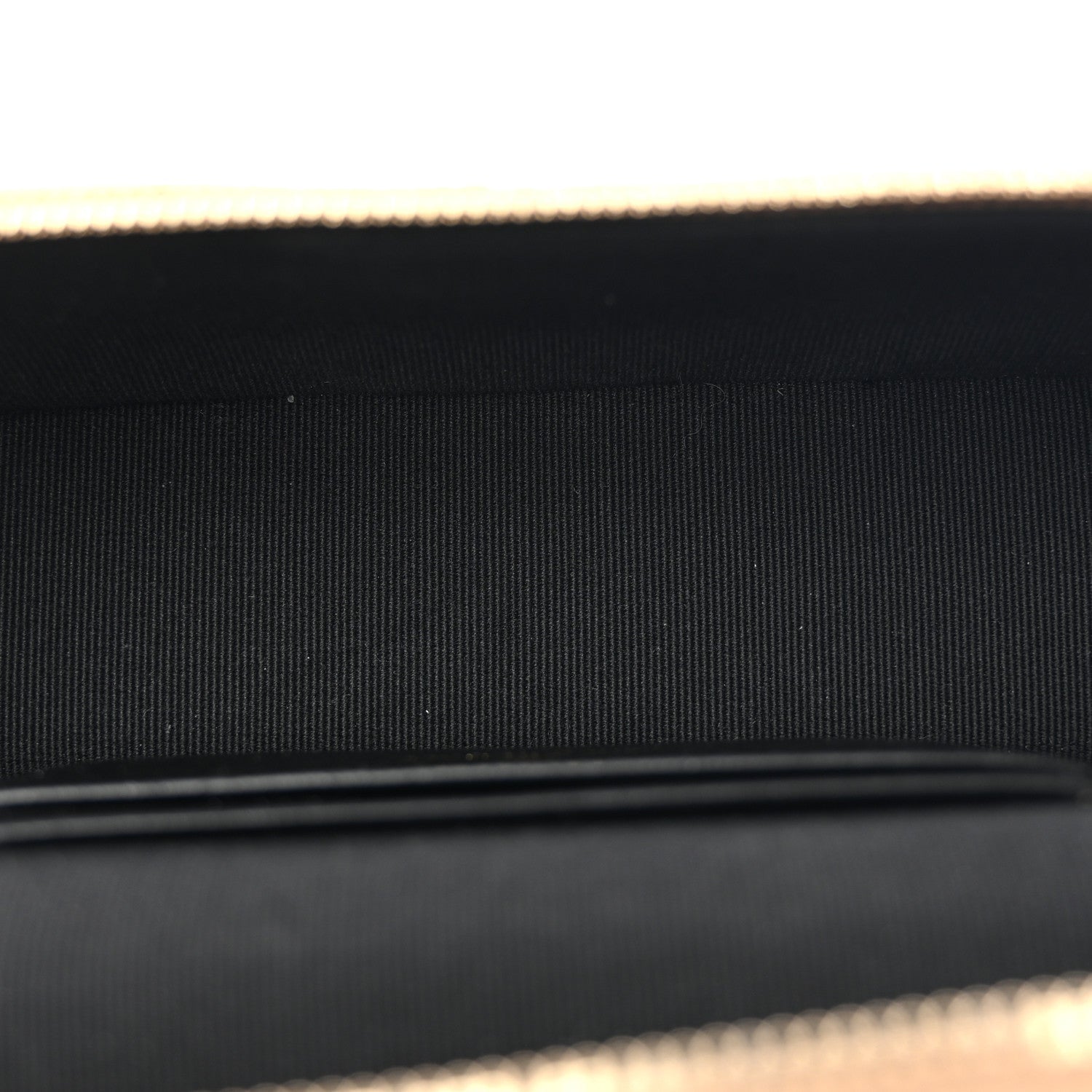 Suede Calfskin Shiny Lambskin Quilted Top Handle Slim Vanity Case With Chain Beige Black