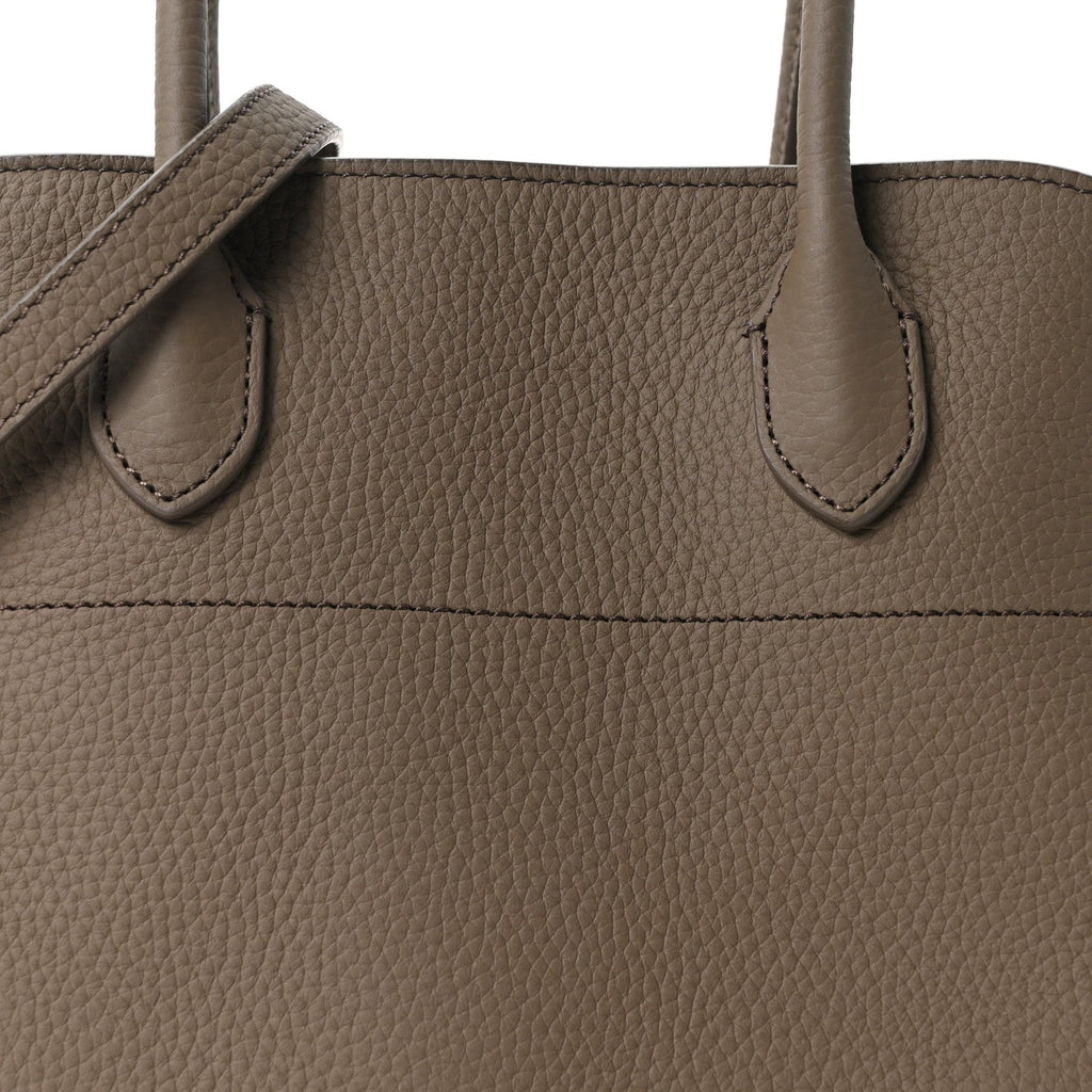 Matte Grained Calfskin Soft Margaux 12 Smoked Taupe