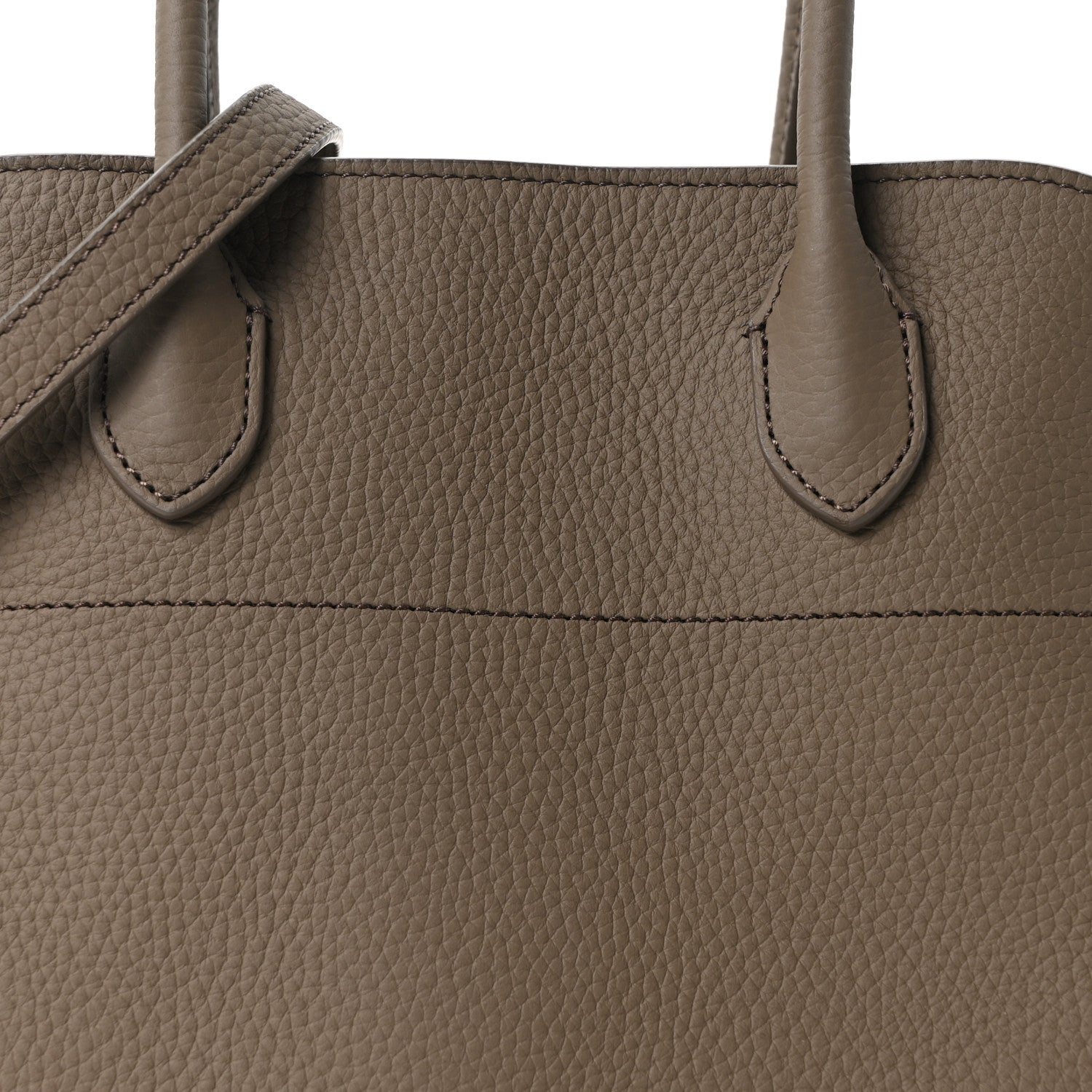 Matte Grained Calfskin Soft Margaux 12 Smoked Taupe