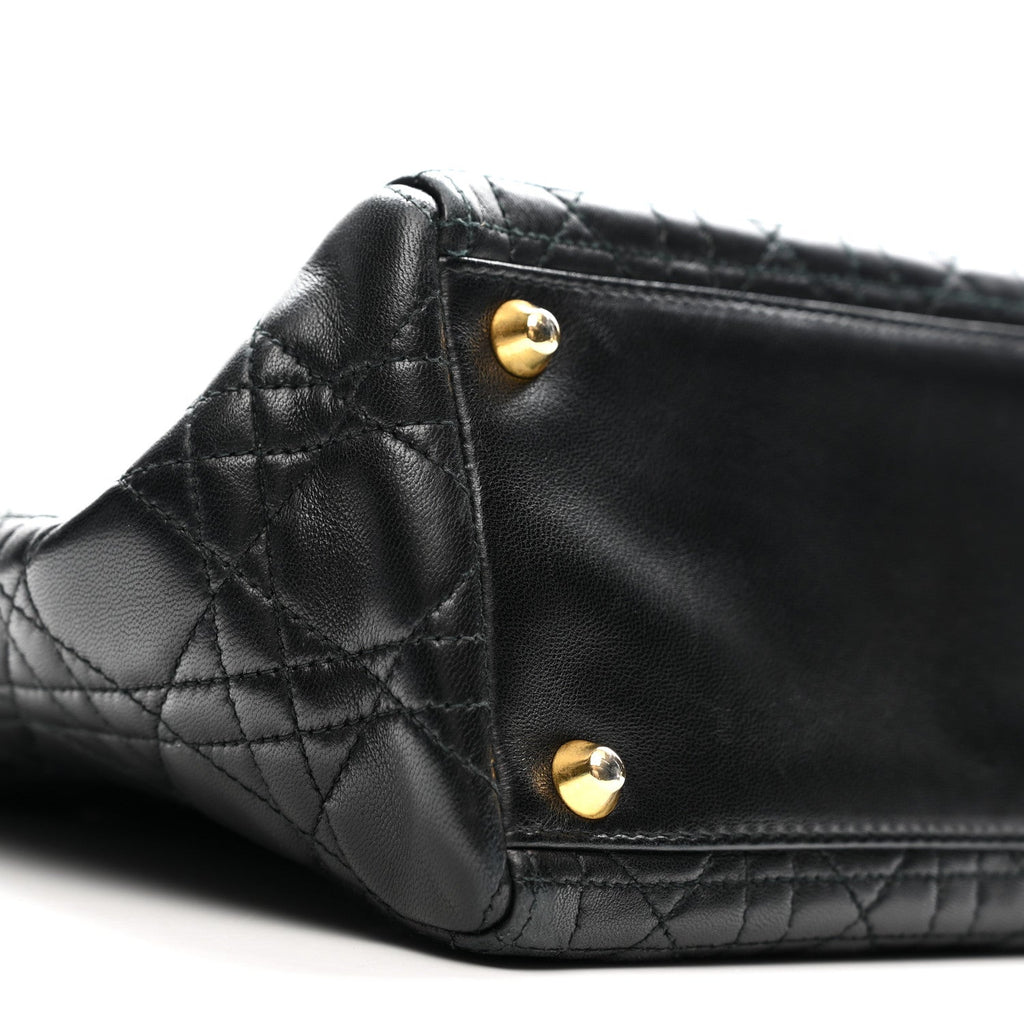 Lambskin Cannage Large Lady Dior Black
