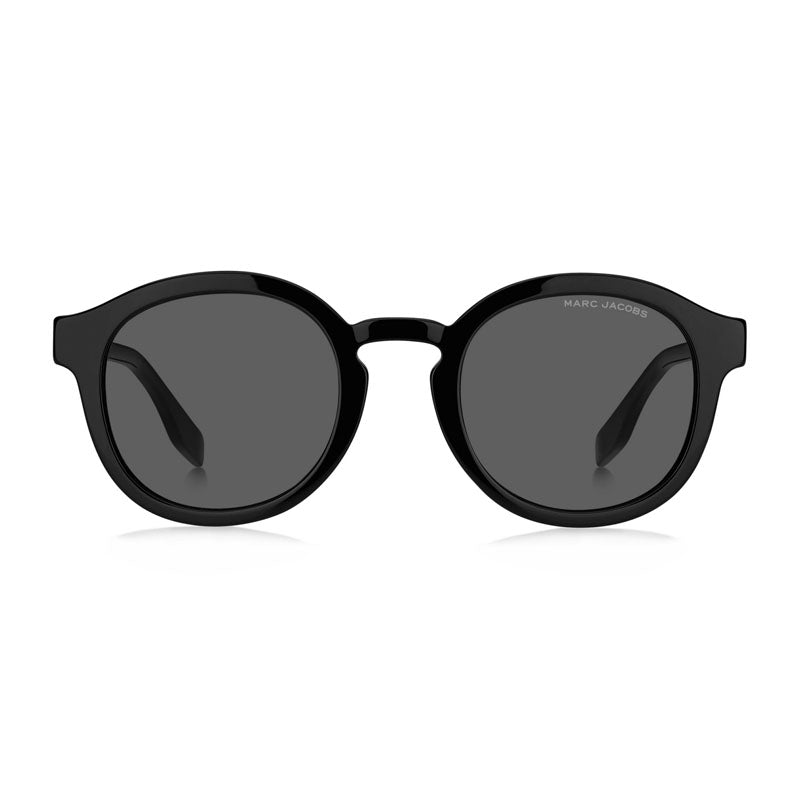 Marc Jacobs Sunglasses Round Full Rim, Black Frame and Grey Lens MARC640/S0807IR