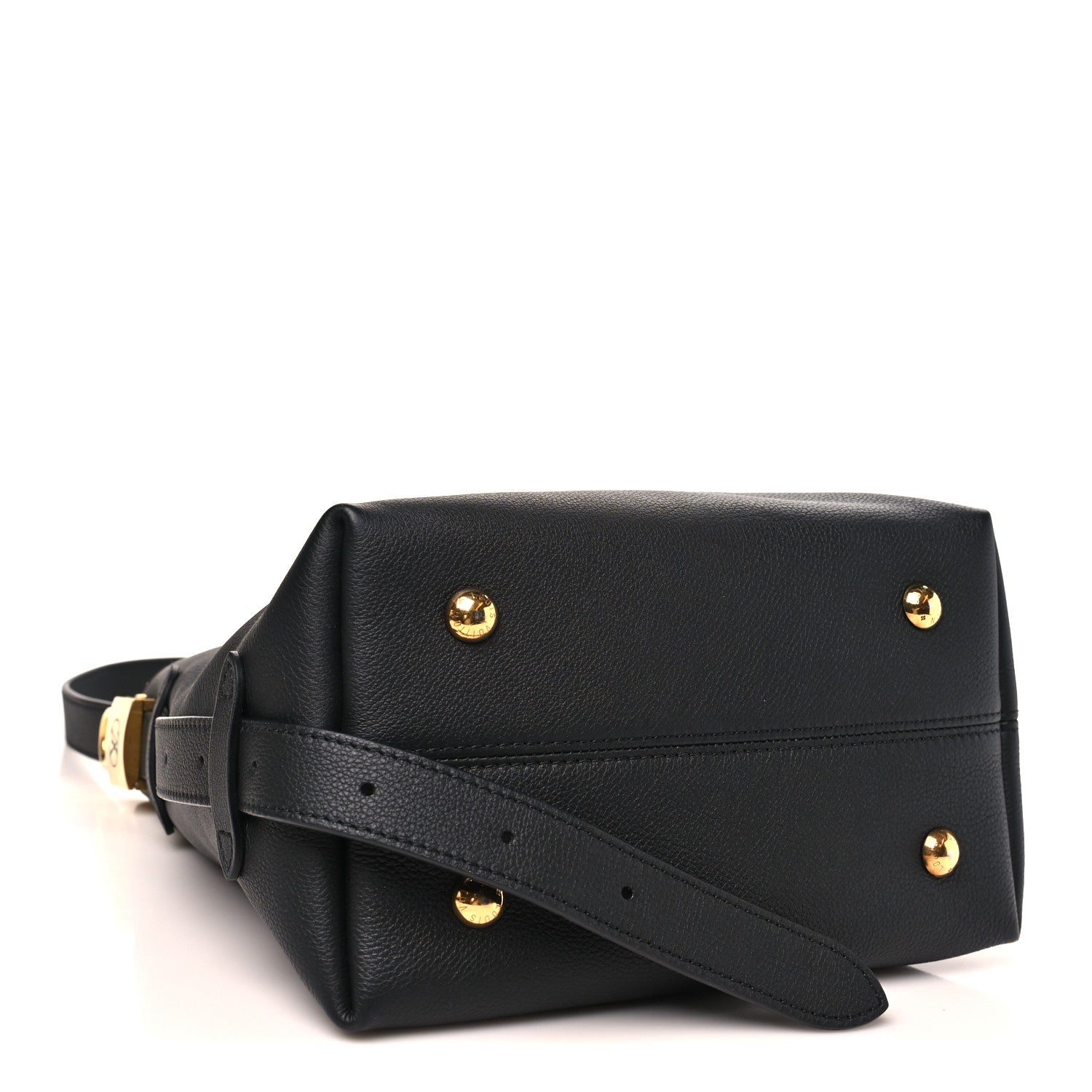 Grained Calfskin Low Key Hobo PM Black