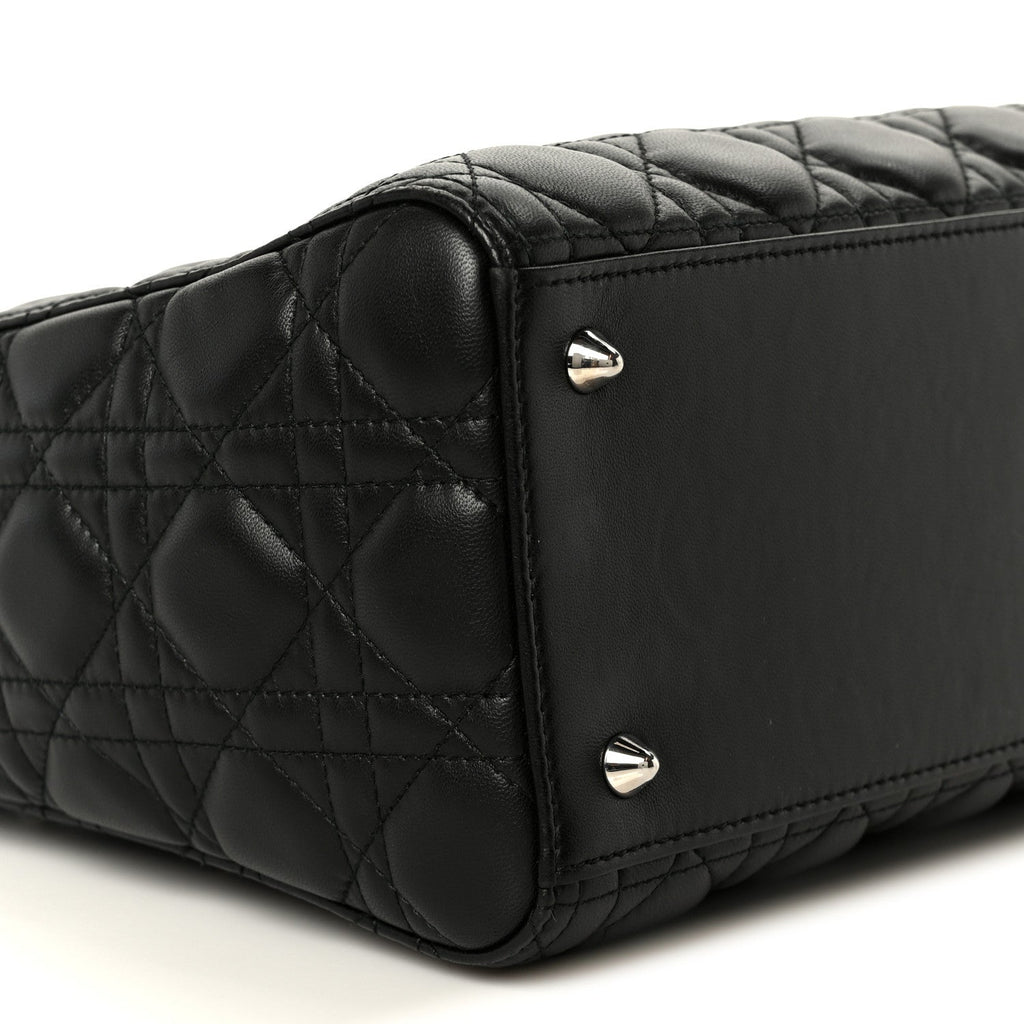 Lambskin Cannage Medium Lady Dior Black