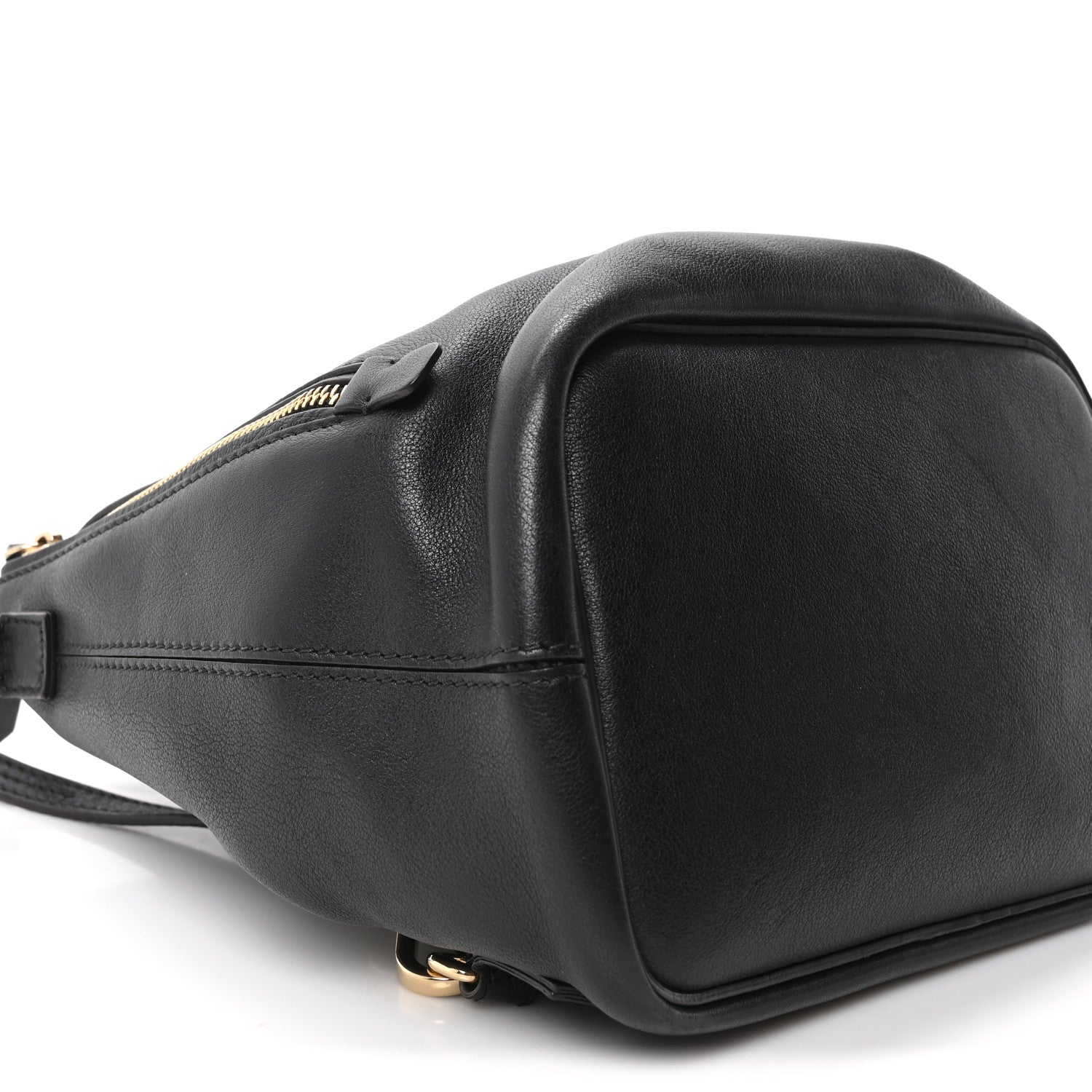 Suede Calfskin Small Faye Backpack Black