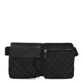 GG Monogram Double Pocket Belt Bag Black