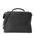 Vitello Grace FF 1974 Embossed Large Peekaboo Iconic Fit Satchel Anthracite