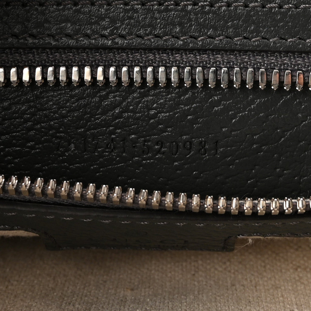 Tender GG Supreme Monogram Textured Dollar Calfskin Ophidia Messenger Bag Grey Black Graphite Grey