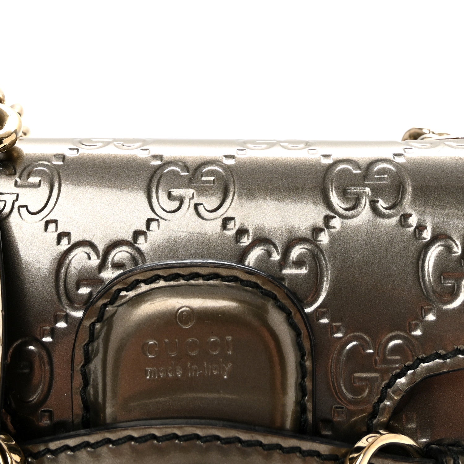 Shine Guccissima Mini Emily Chain Shoulder Bag Sasso