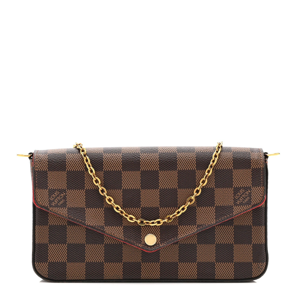 Damier Ebene Pochette Felicie Chain Wallet