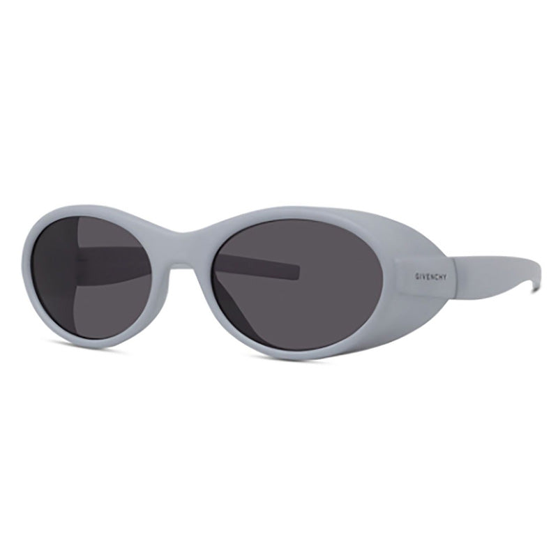 Givenchy Sunglasses Oval Full Rim, Matte Black Frame and Grey Lens GV40065I02A