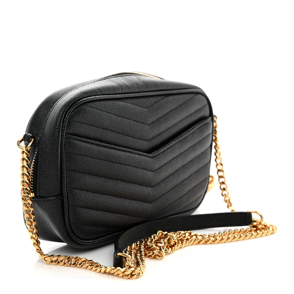 Grain De Poudre Matelasse Monogram Mini Lou Camera Bag Black