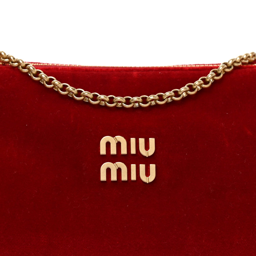 Velluto Mini Pouch Rosso