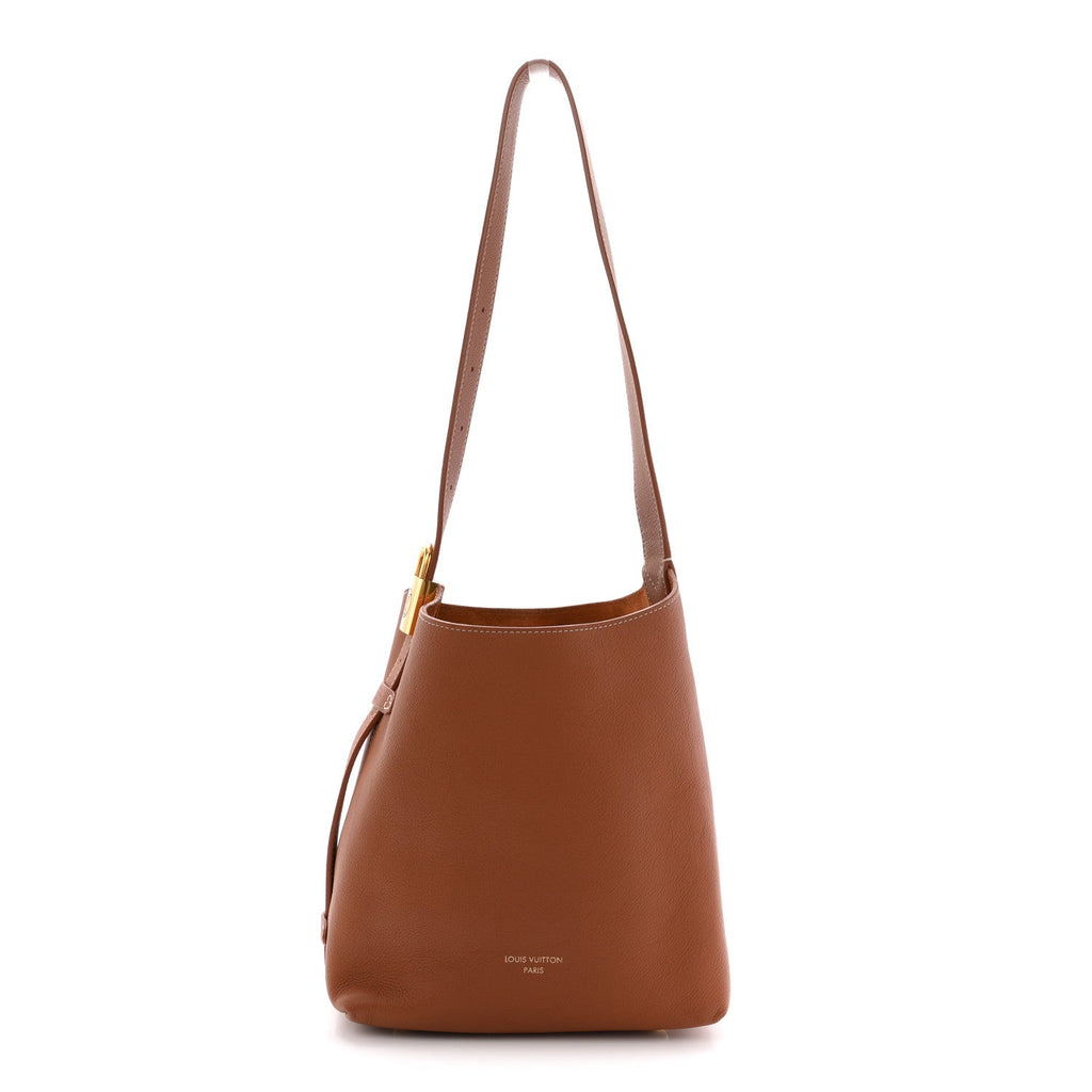 Grained Calfskin Low Key Hobo PM Cognac