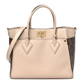 Calfskin Monogram On My Side MM Greige