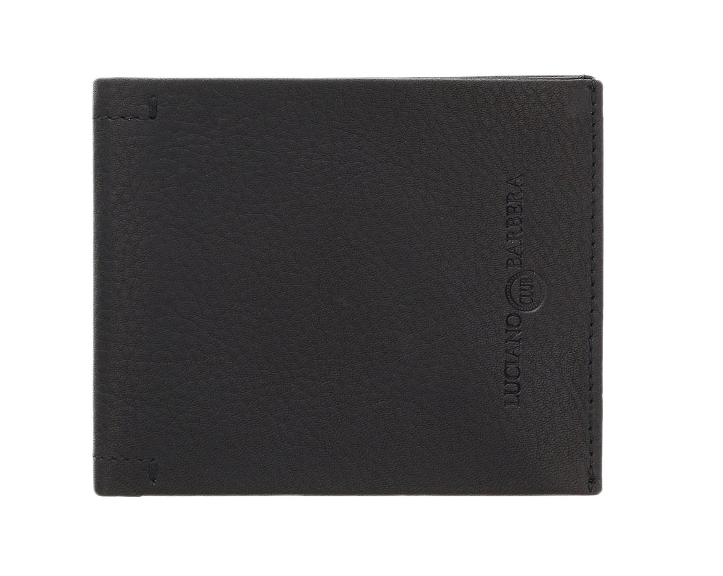 Luciano Barbera CLUB GINO NERO Black Leather Wallet
