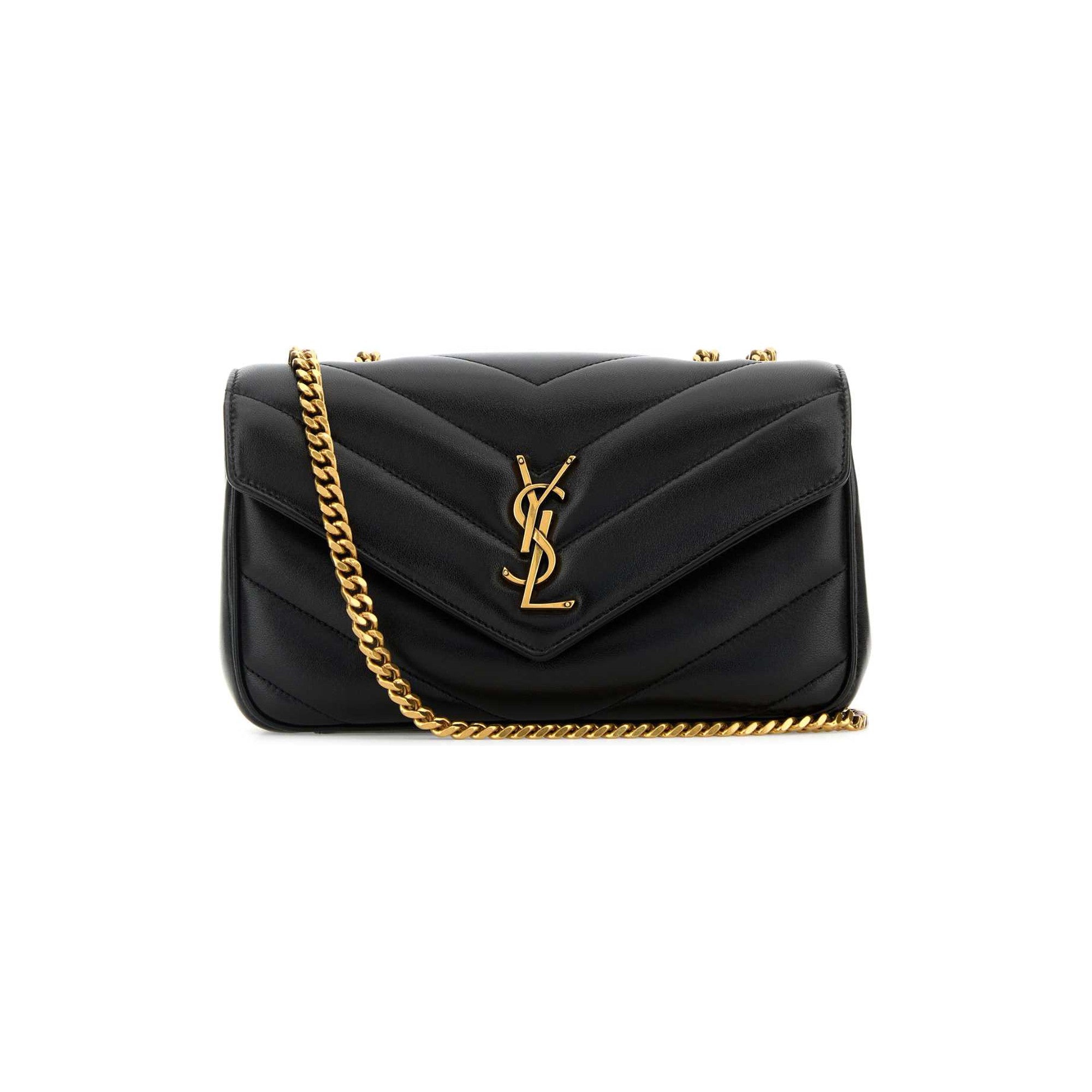 LOULOU small in MATELASSÉ lambskin black