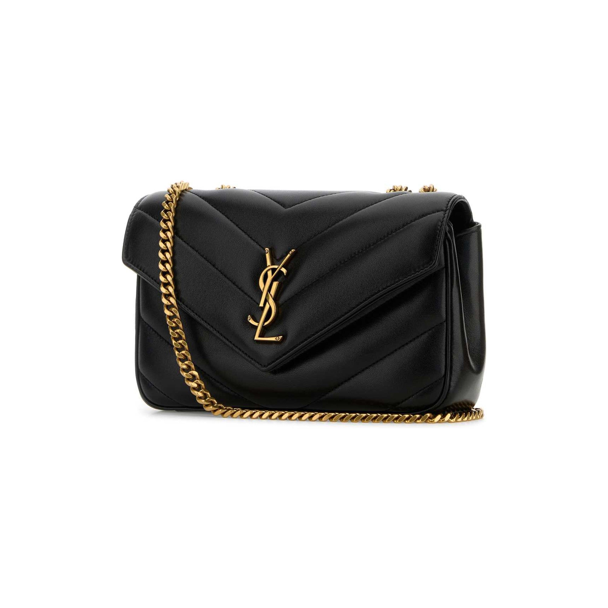 LOULOU small in MATELASSÉ lambskin black