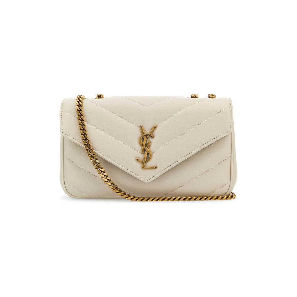 LOULOU small in MATELASSÉ lambskin white