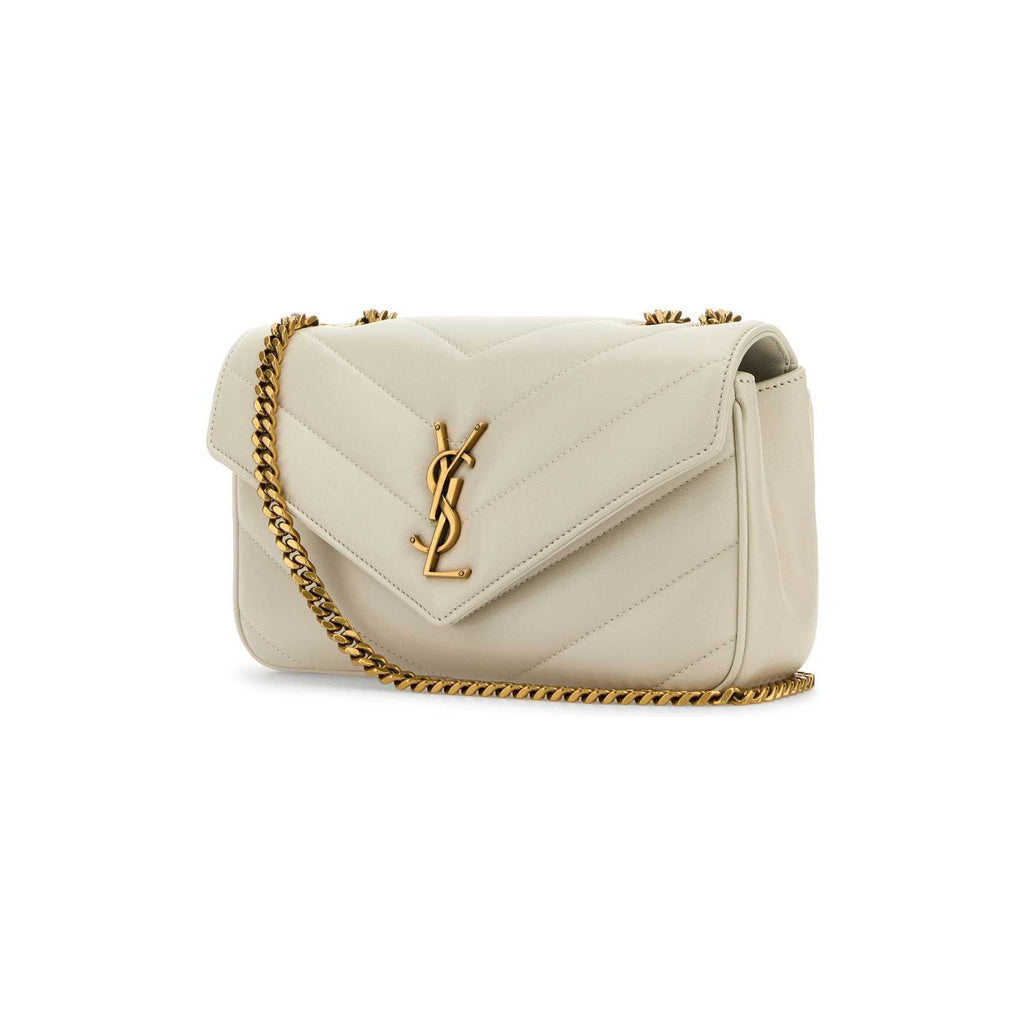 LOULOU small in MATELASSÉ lambskin white