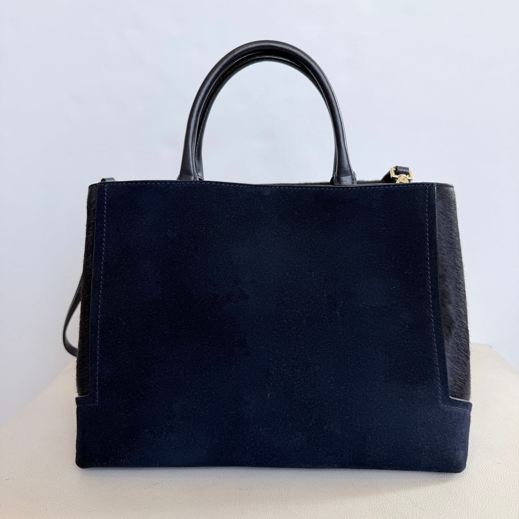 KATE SPADE TAIDEN Calf-Hair Tote Handbag in Midnight Blue NWOT