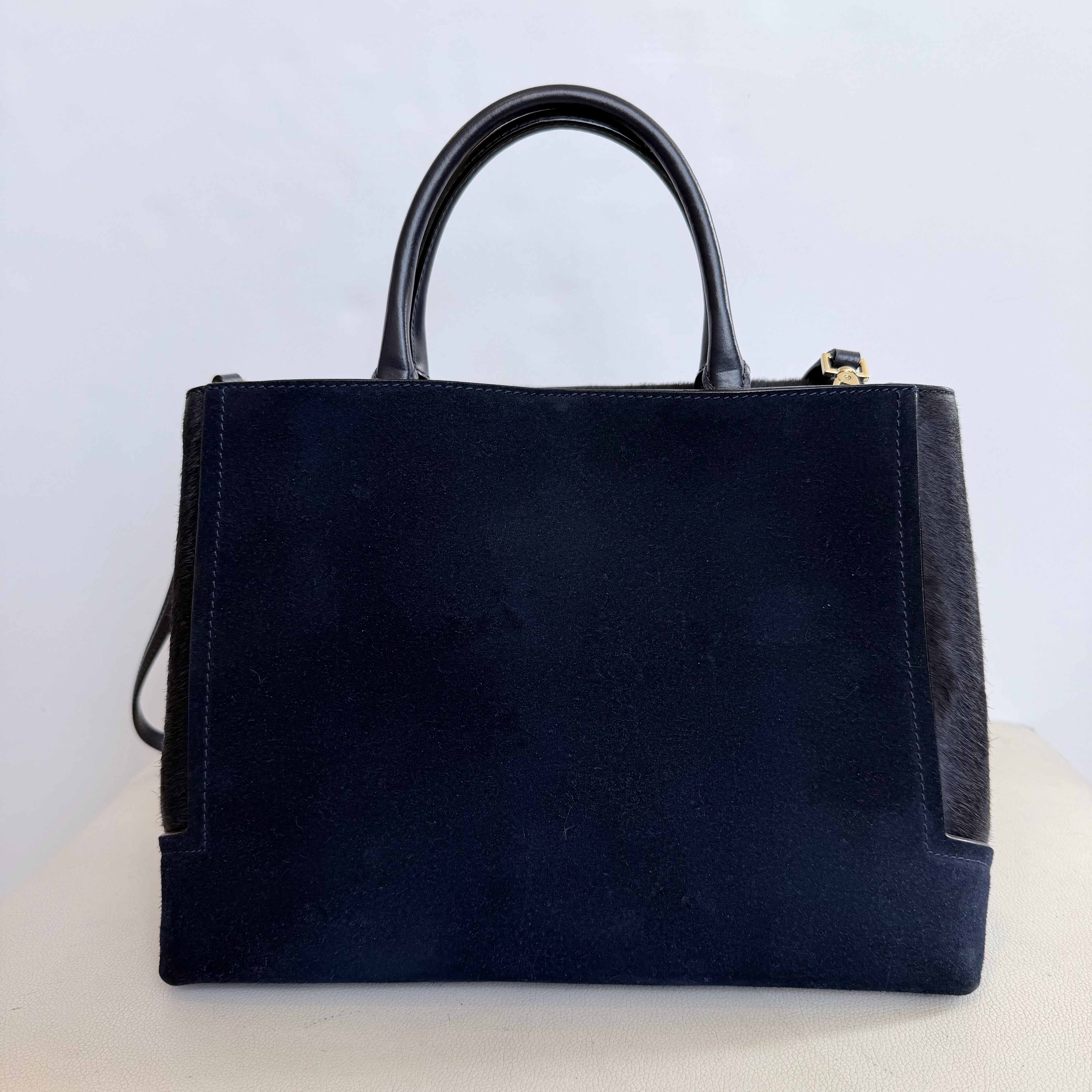 KATE SPADE TAIDEN Calf-Hair Tote Handbag in Midnight Blue NWOT