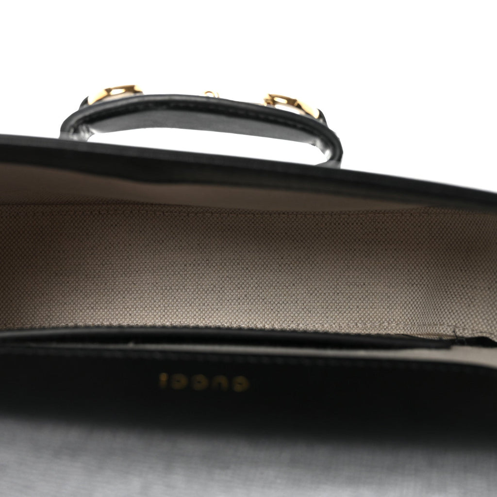 Azalea Calfskin Web Mini Horsebit 1955 Shoulder Bag Black