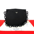 Prada Triangle Logo Canvas 2way Shoulder Bag