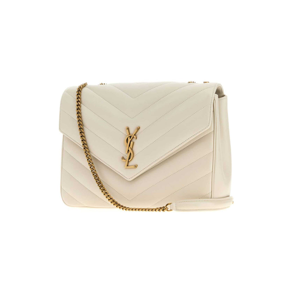 LOULOU large in MATELASSÉ lambskin white