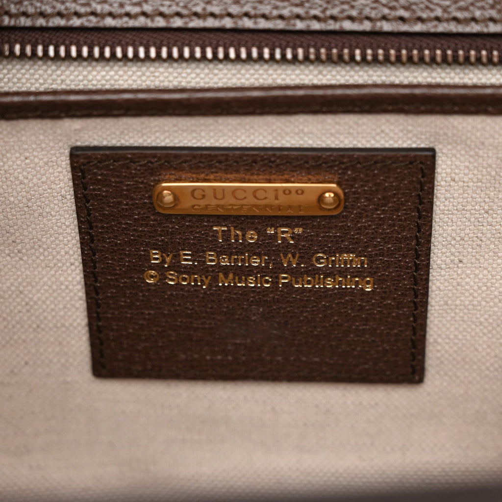 Canvas Calfskin 100 Centennial Music Medium Bamboo 1947 Top Handle Bag Multicolor