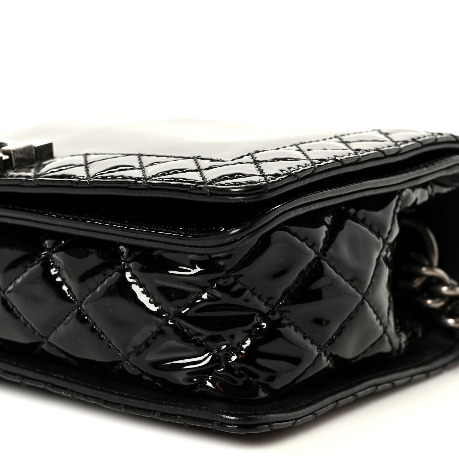 Patent New Medium Boy Reverso Flap Black