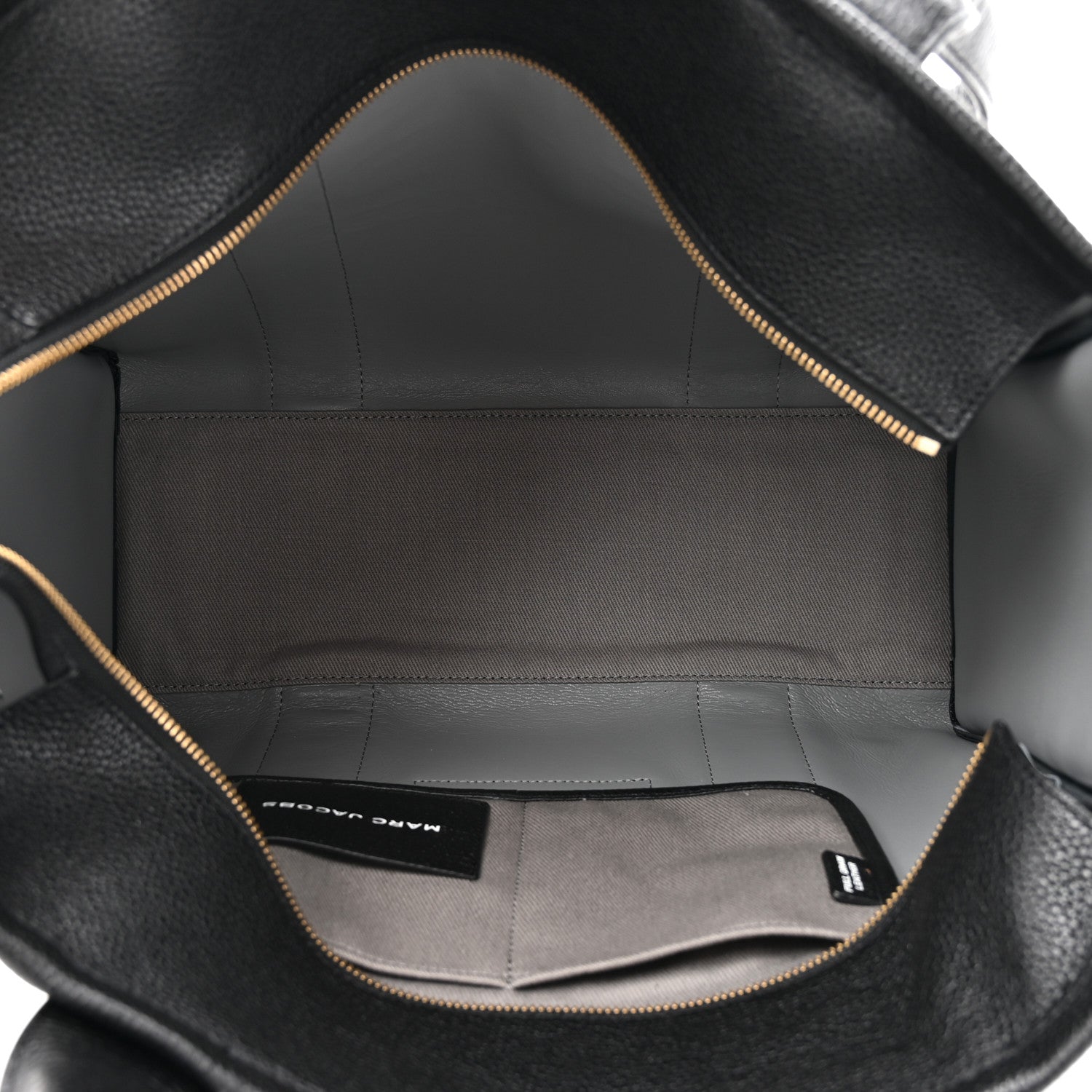Grained Calfskin Large The Tote Bag Black