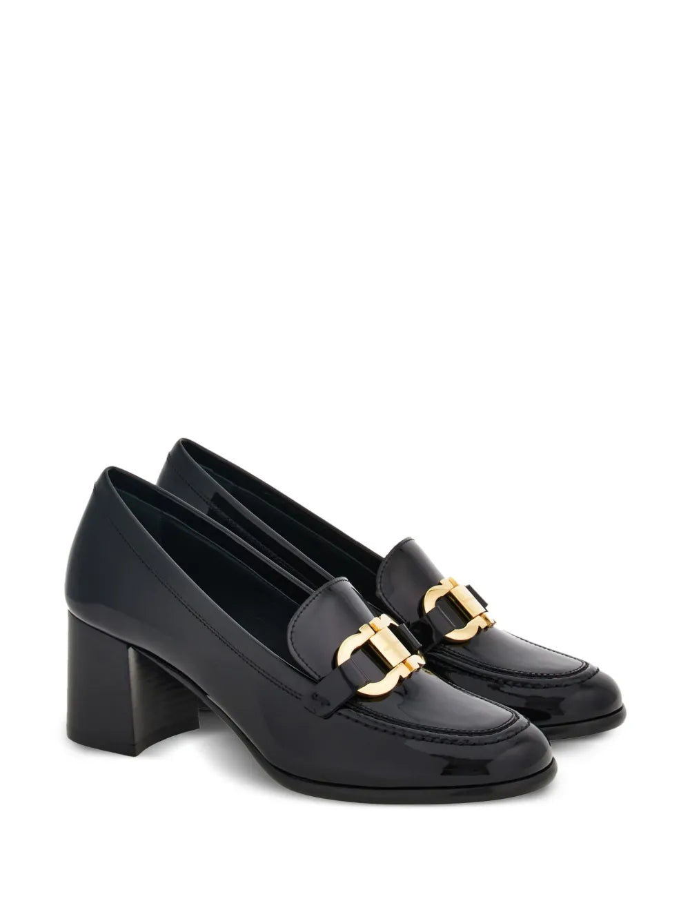 Ferragamo 60Mm Gancini-Buckle Patent Leather Pumps