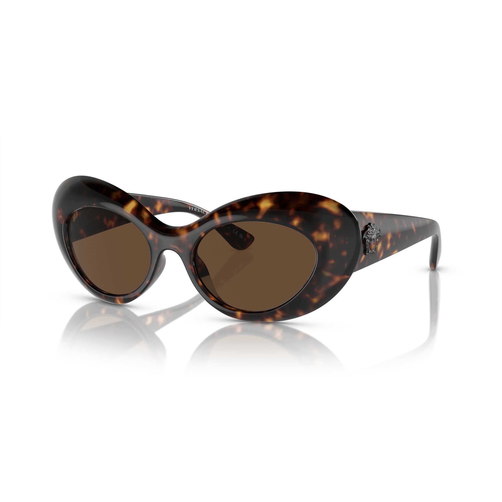 VE 4456U 108/73 52mm Womens Oval Sunglasses Havana
