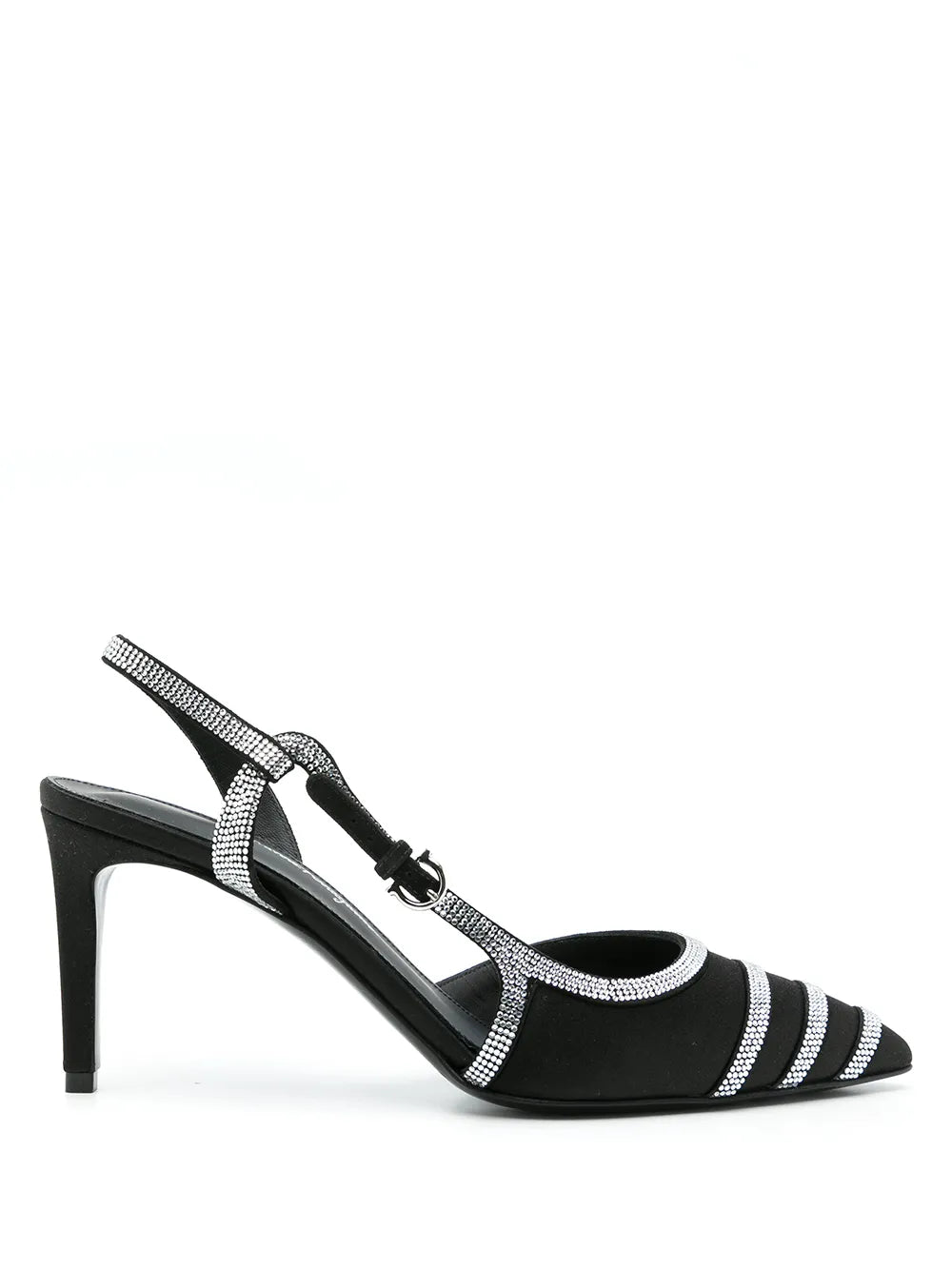 Ferragamo 85Mm Rhinestone Slingback Pumps