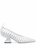 Ferragamo 60Mm F-Heel Rhinestone Pumps