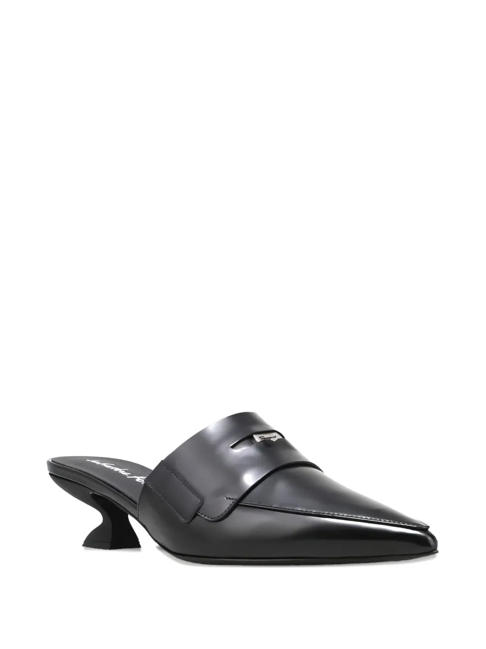 Ferragamo Pointed-Toe Sculpted-Heel Mules