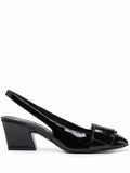 Ferragamo 55Mm Briget Patent-Leather Slingback Pumps
