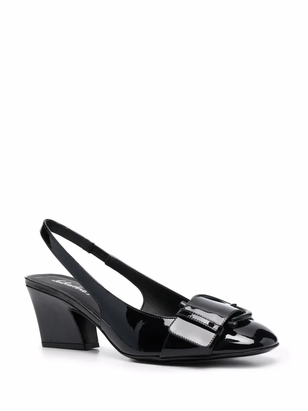 Ferragamo 55Mm Briget Patent-Leather Slingback Pumps