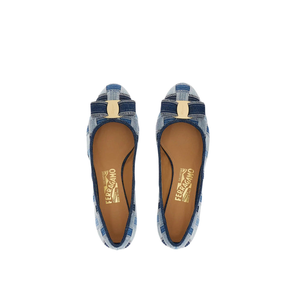 Ferragamo Varina Checked Block-Heel Pumps