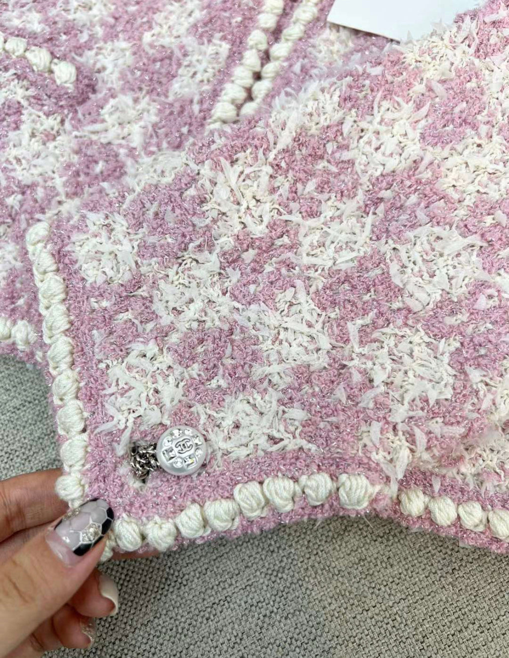 Chanel 23s pink and purple cardigan size 34