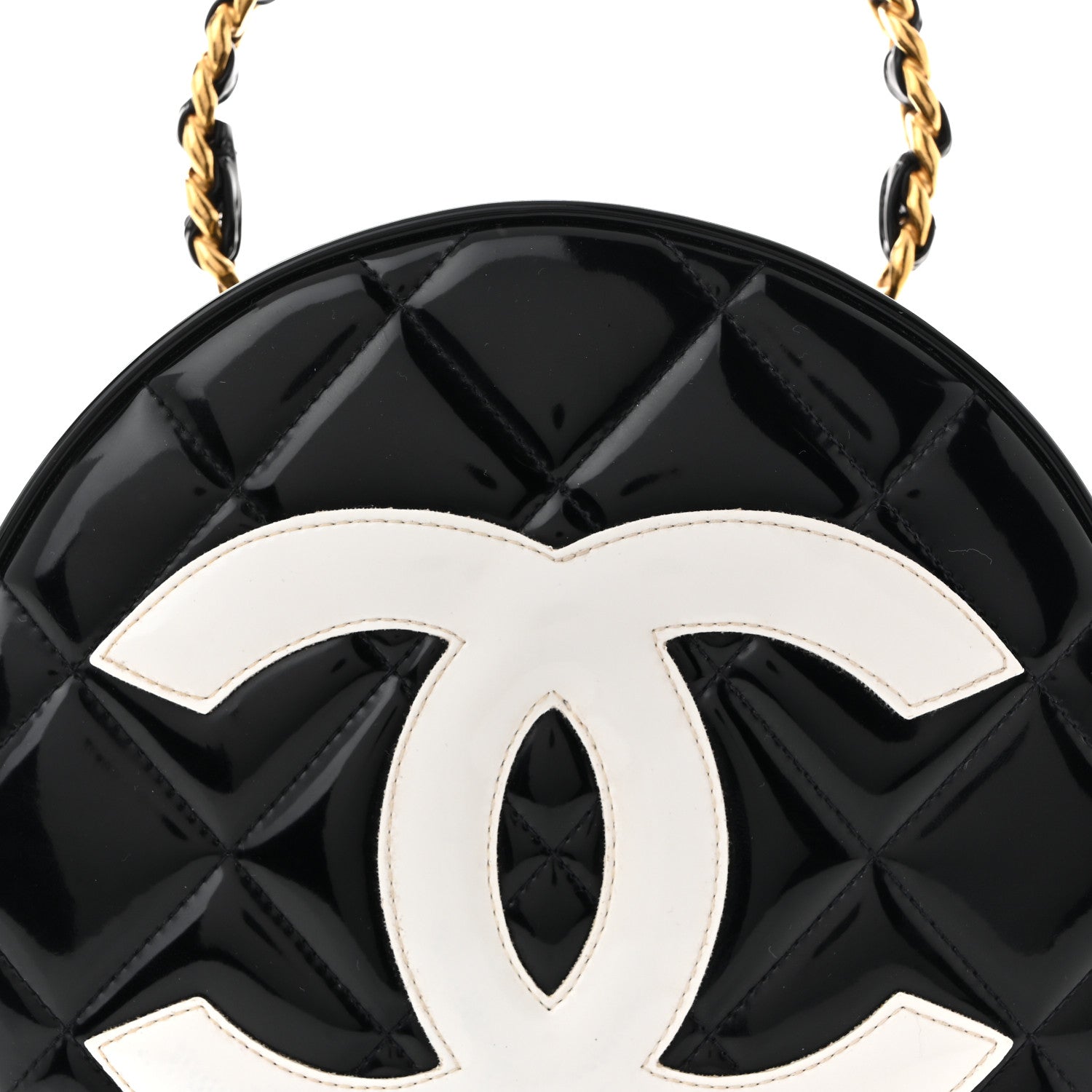 Patent CC Round Vanity Case Black